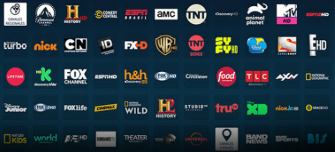 Variedade de canais no teste iptv 12 horas